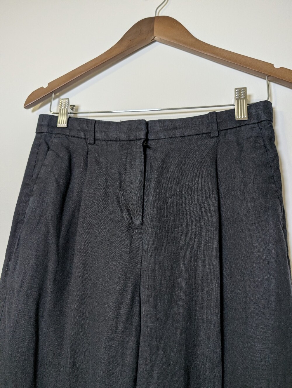 J.Crew 100% Linen Cropped Essential Wide Leg Pants 6P Minimalist Coastal Summer - Picture 8 of 9